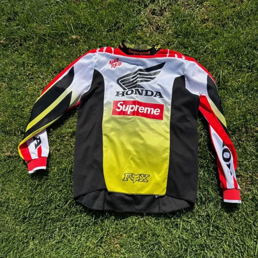 Supreme Fox Racing Jersey in Red, Black, and White